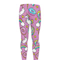 Pink Girly Unicorn Donut Pattern Print Men's Leggings