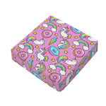 Pink Girly Unicorn Donut Pattern Print Outdoor Seat Cushion Cover