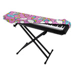 Pink Girly Unicorn Donut Pattern Print Piano Keyboard Cover
