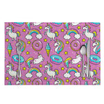 Pink Girly Unicorn Donut Pattern Print Placemat
