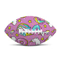 Pink Girly Unicorn Donut Pattern Print Rugby Ball