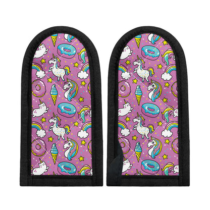 Pink Girly Unicorn Donut Pattern Print Skillet Handle Cover