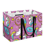 Pink Girly Unicorn Donut Pattern Print Utility Tote Bag