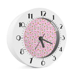 Pink Girly Unicorn Pattern Print Alarm Clock