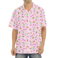 Pink Girly Unicorn Pattern Print Aloha Shirt