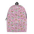 Pink Girly Unicorn Pattern Print School Backpack