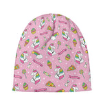 Pink Girly Unicorn Pattern Print Beanie