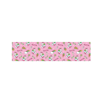 Pink Girly Unicorn Pattern Print Bed Runner