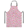 Pink Girly Unicorn Pattern Print Bib Apron With Pocket