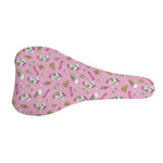 Pink Girly Unicorn Pattern Print Bicycle Seat Cover