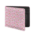 Pink Girly Unicorn Pattern Print Bifold Wallet