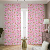 Pink Girly Unicorn Pattern Print Blackout Pencil Pleat Curtains