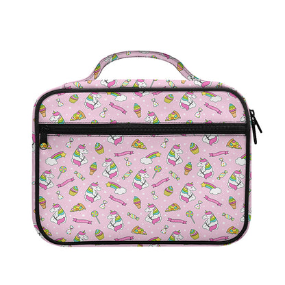 Pink Girly Unicorn Pattern Print Briefcase Bible Bag