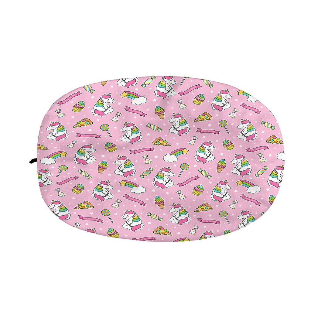 Pink Girly Unicorn Pattern Print Car Side Mirror Covers