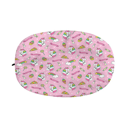 Pink Girly Unicorn Pattern Print Car Side Mirror Covers