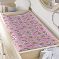 Pink Girly Unicorn Pattern Print Changing Pad Cover