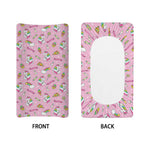 Pink Girly Unicorn Pattern Print Changing Pad Cover