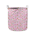Pink Girly Unicorn Pattern Print Collapsible Laundry Basket