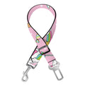 Pink Girly Unicorn Pattern Print Dog Seat Belt