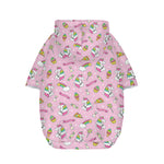 Pink Girly Unicorn Pattern Print Dog Zip Up Hoodie