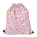 Pink Girly Unicorn Pattern Print Drawstring Bag