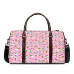 Pink Girly Unicorn Pattern Print Duffle Bag