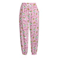 Pink Girly Unicorn Pattern Print Fleece Lined Knit Pants