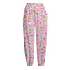 Pink Girly Unicorn Pattern Print Fleece Lined Knit Pants