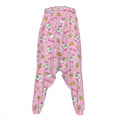 Pink Girly Unicorn Pattern Print Hammer Pants