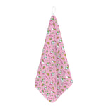 Pink Girly Unicorn Pattern Print Hand Towel