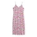 Pink Girly Unicorn Pattern Print Jersey Midi Cami Dress