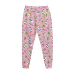 Pink Girly Unicorn Pattern Print Jogger Pants