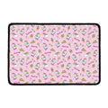 Pink Girly Unicorn Pattern Print Kitchen Mat
