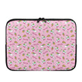 Pink Girly Unicorn Pattern Print Laptop Sleeve