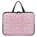 Pink Girly Unicorn Pattern Print Laptop Sleeve With Handle