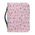 Pink Girly Unicorn Pattern Print Leather Bible Cover