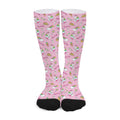 Pink Girly Unicorn Pattern Print Long Socks