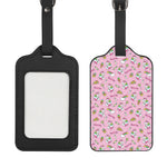 Pink Girly Unicorn Pattern Print Luggage Tag