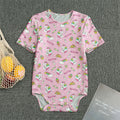 Pink Girly Unicorn Pattern Print Men's Bodysuit
