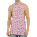 Pink Girly Unicorn Pattern Print Men's Muscle Tank Top