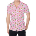 Pink Girly Unicorn Pattern Print Men's Shirt