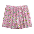 Pink Girly Unicorn Pattern Print Mesh Shorts