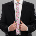 Pink Girly Unicorn Pattern Print Necktie
