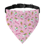 Pink Girly Unicorn Pattern Print Over The Collar Dog Bandana