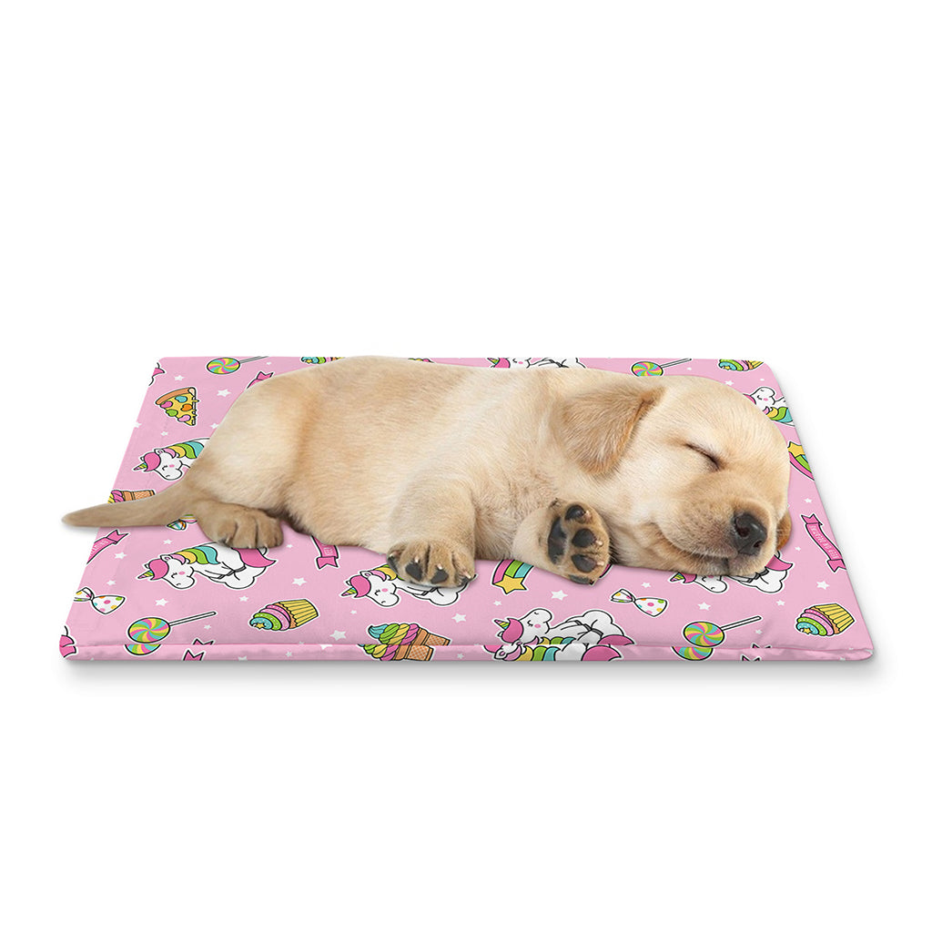 Pink Girly Unicorn Pattern Print Pet Cooling Mat Cover