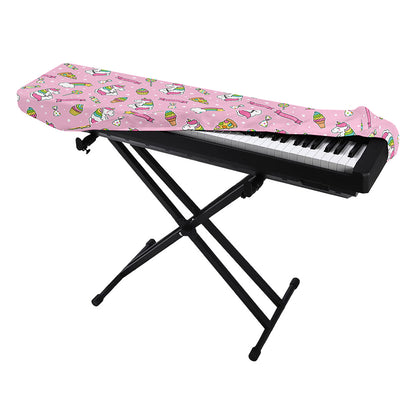 Pink Girly Unicorn Pattern Print Piano Keyboard Cover