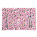 Pink Girly Unicorn Pattern Print Placemat