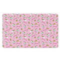 Pink Girly Unicorn Pattern Print Polyester Doormat