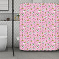 Pink Girly Unicorn Pattern Print Polyester Shower Curtain