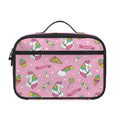 Pink Girly Unicorn Pattern Print Portable Lunch Bag